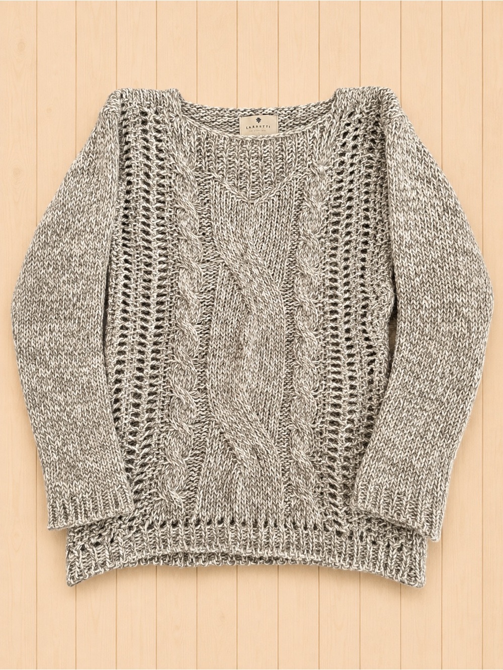 Berretti Made in Italy Cable Knit Wool Alpaca Sweater S
